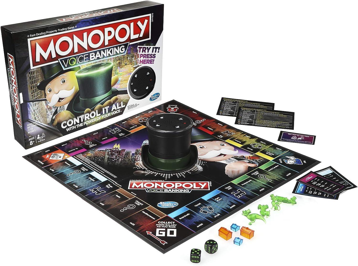 Monopoly Voice Banking Electronic Family Board Game for Kids Ages 8+ E4816