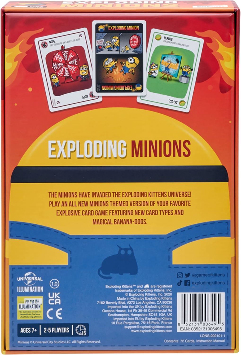 Exploding Minion Exploding Minions Party Game by Exploding Kittens Ages 7+ 2-5 Players ...