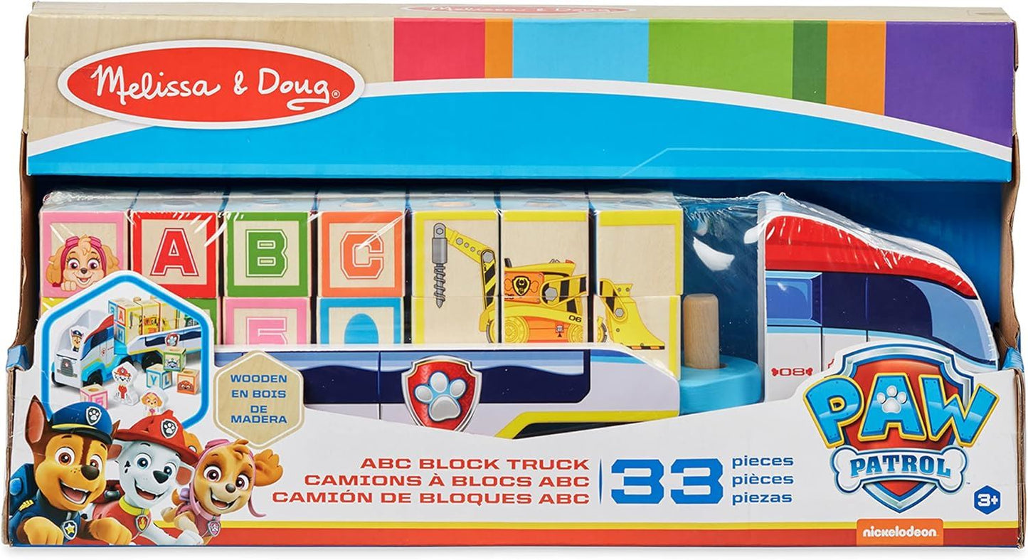 ABC Block Truck 33272 Wooden Toy 33PCS (Melissa & Doug / PAW Patrol)
