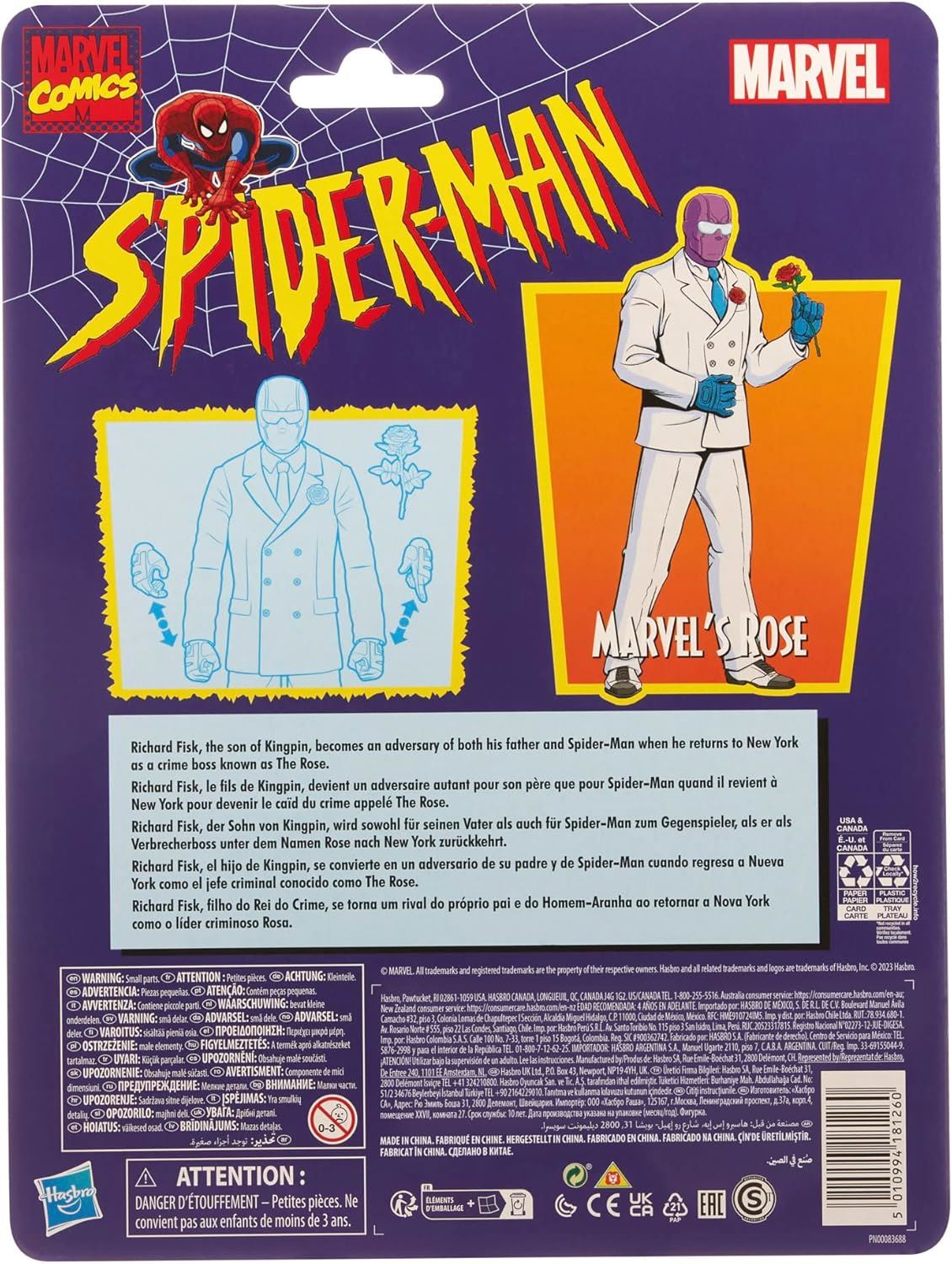 Marvel's Rose F6566 6" Action Figure Legends Series (Marvel Spider-Man)