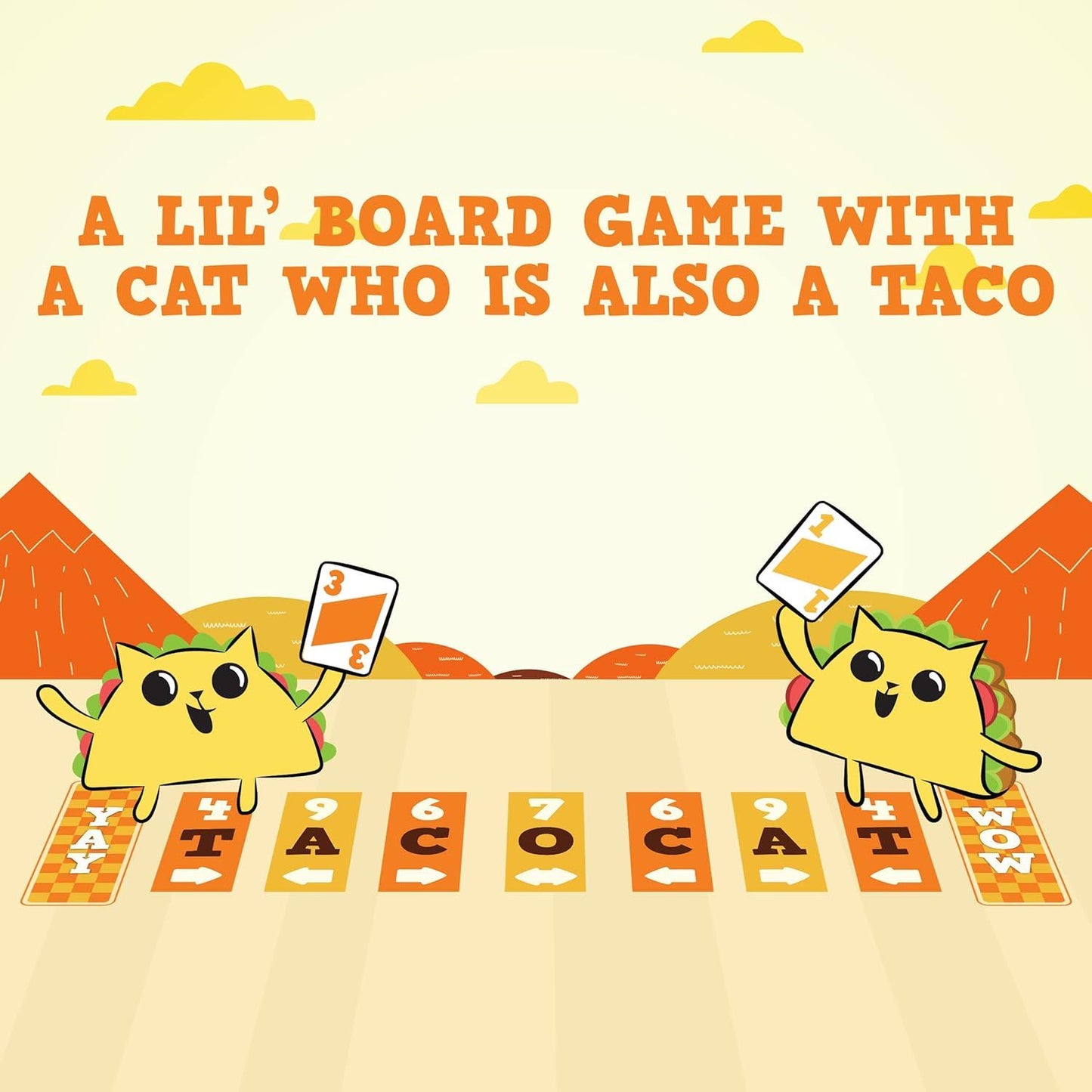 Tacocat Spelled Backwards 2 Player Board Game (Exploding Kittens)