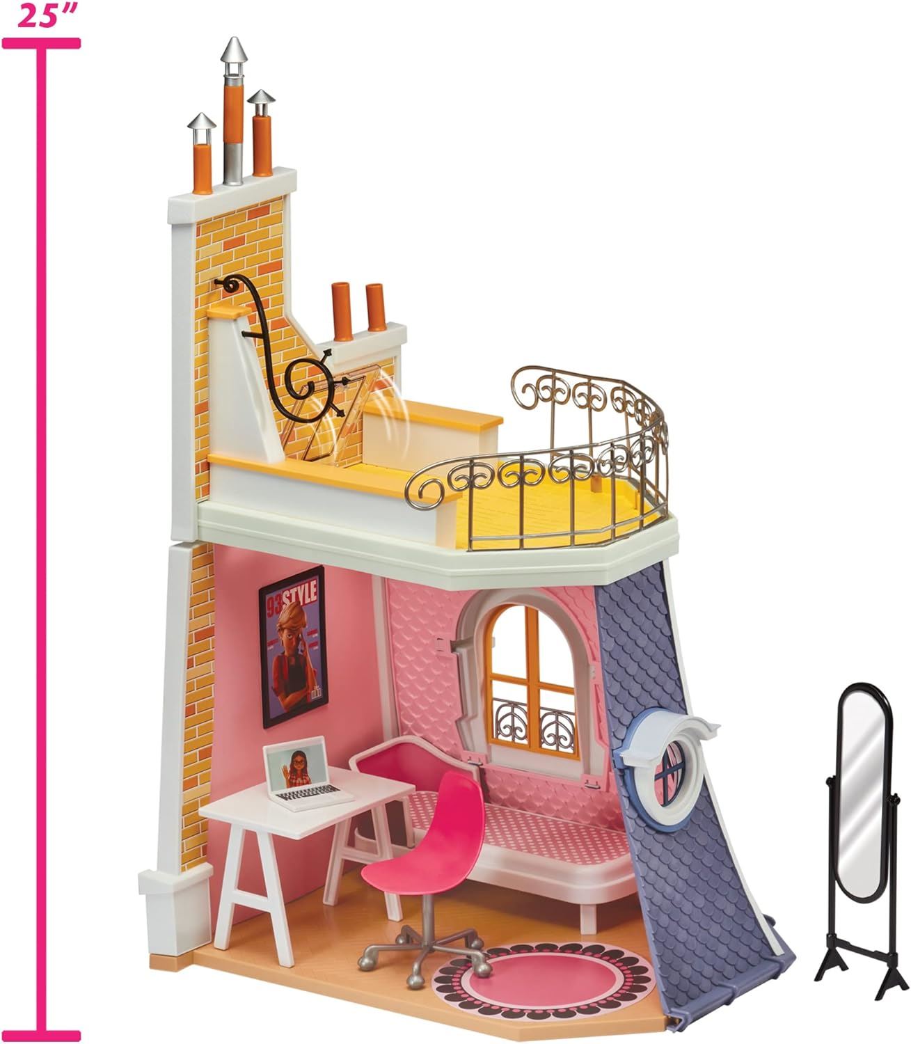 Miraculous Marinette's 2-in-1 Balcony and Bedroom Playset LB000012 Ladybug