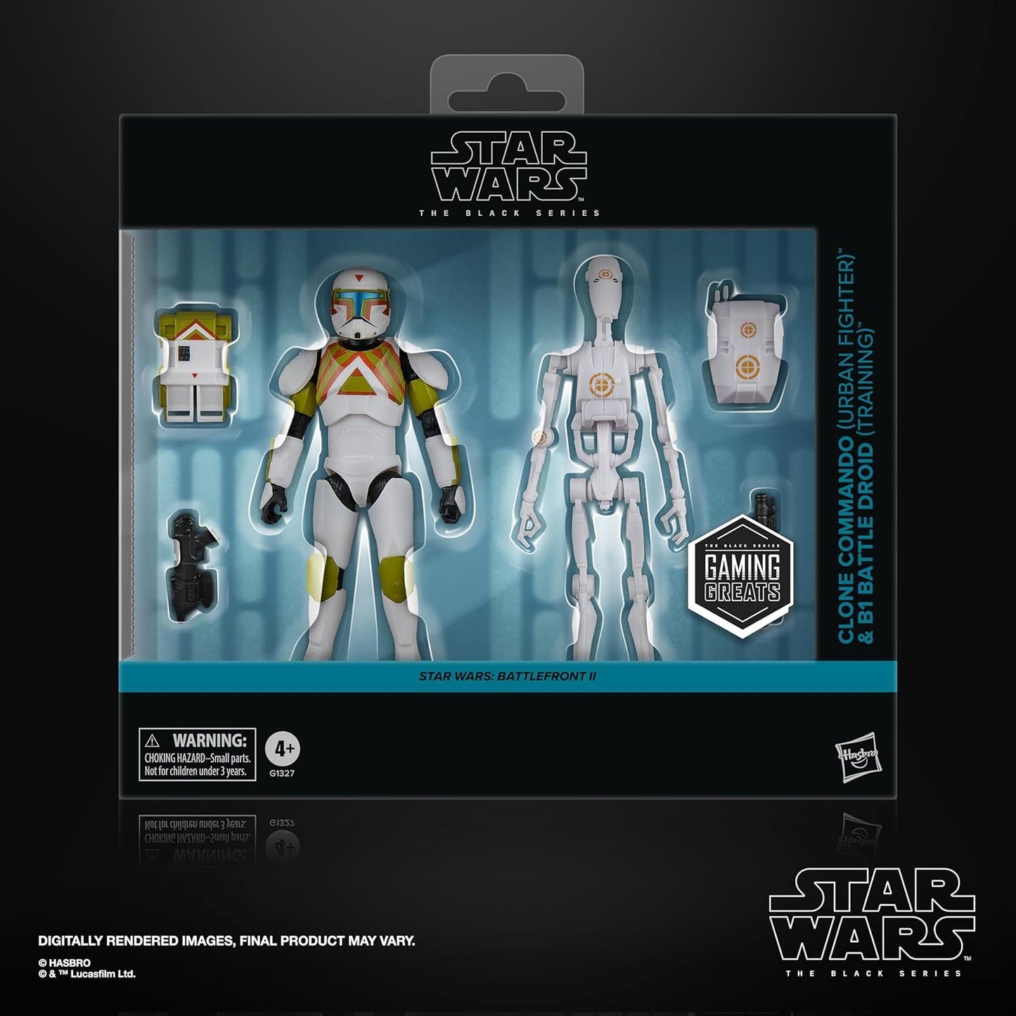 Clone Commando (Urban Fighter) & B1 Battle Droid (Training) 6″ Figure 2-Pack G1327 – Star Wars Black Series Battlefront II Set by Hasbro