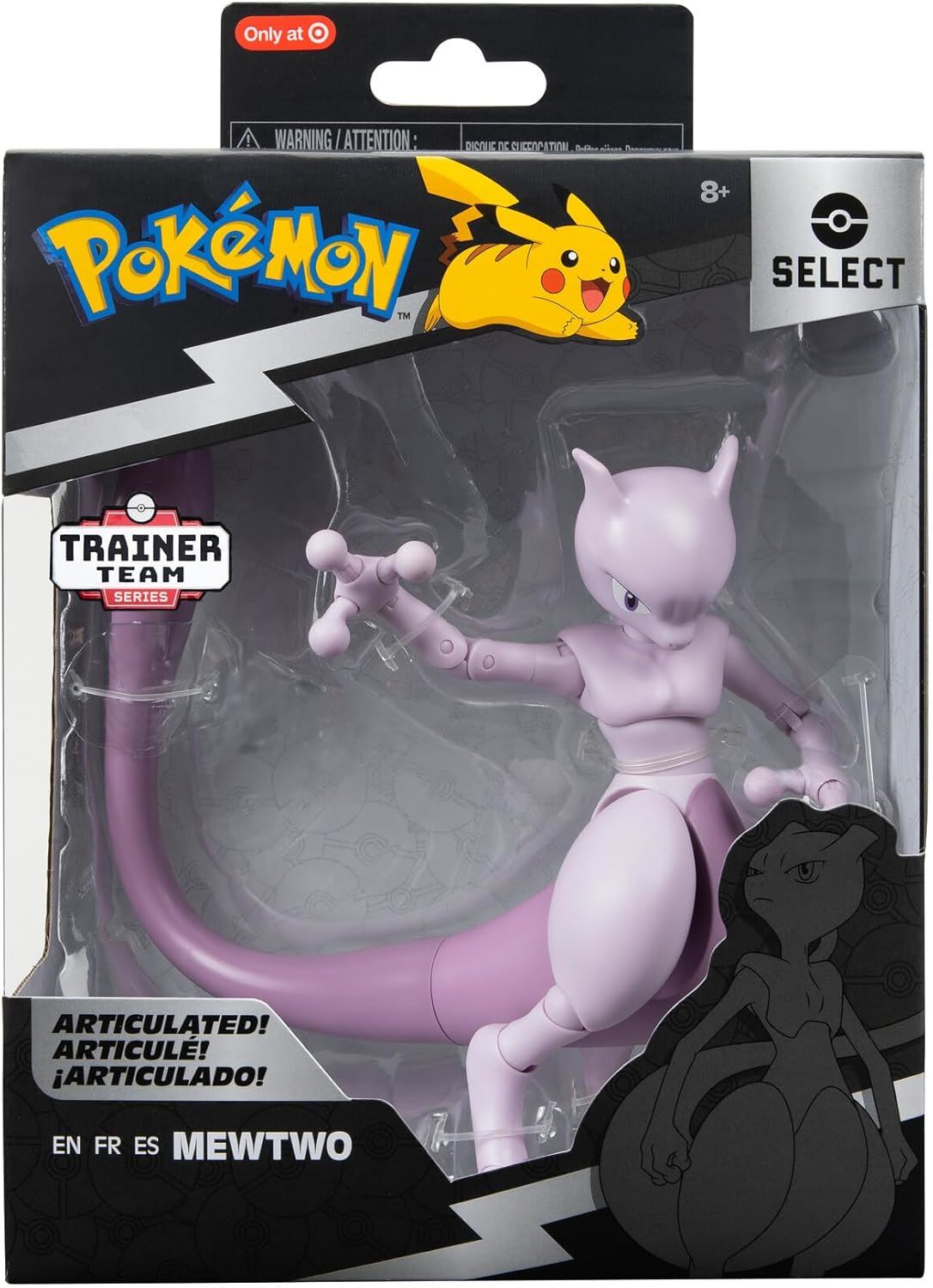 Mewtwo 6″ Super-Articulated Action Figure – Pokémon Select Series PKW2417 by Jazwares – Over 15 Points of Articulation