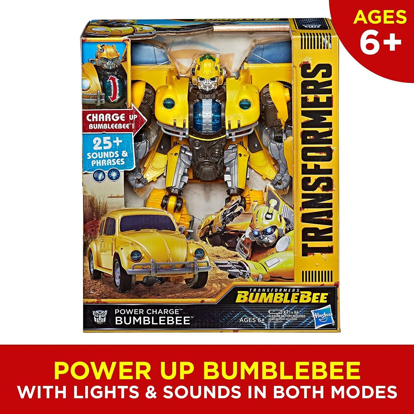 BUMBLEBEE Power Charge Transformers Transforming Action Figure Lights & Sounds