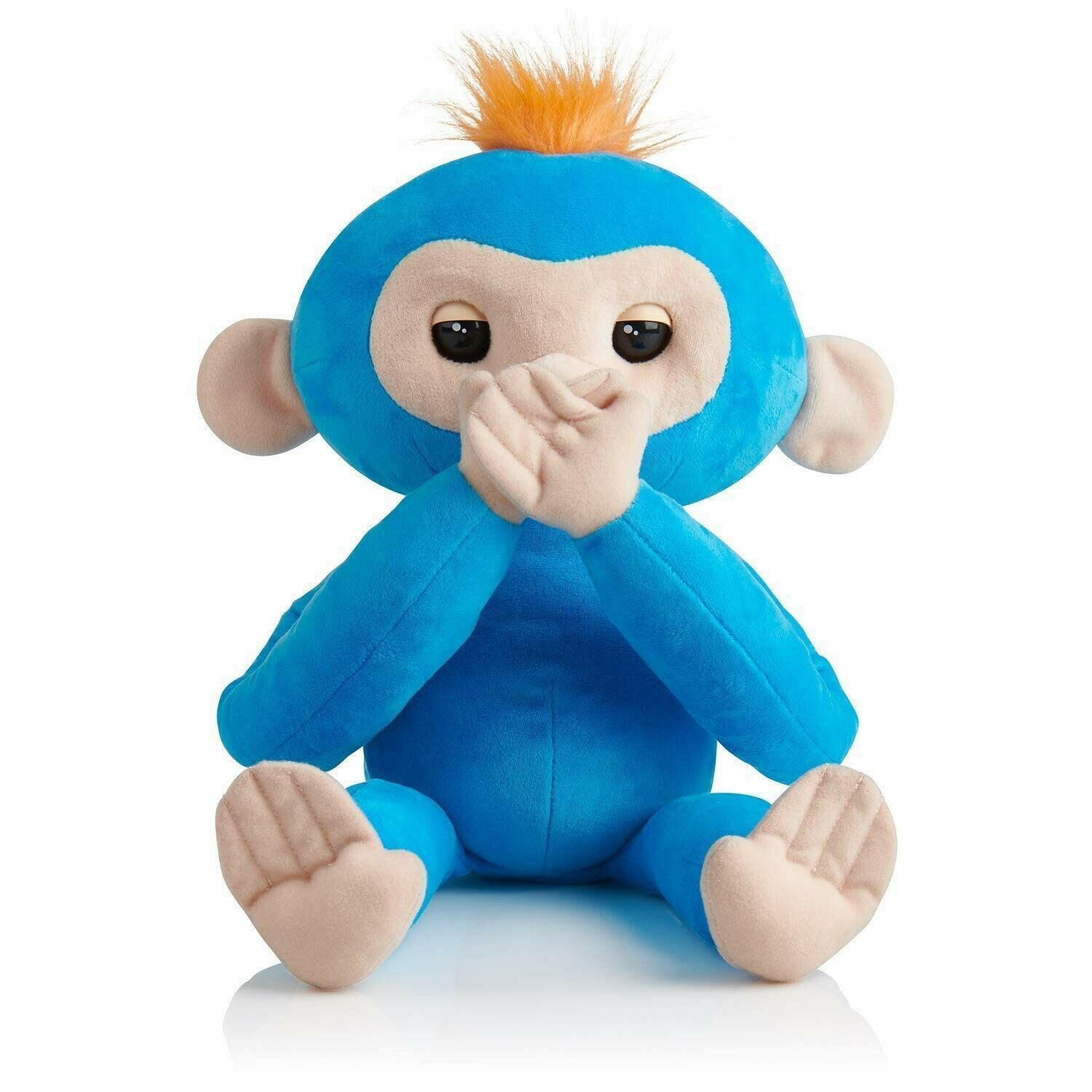 Fingerlings HUGS BORIS (Blue) Advanced Interactive Plush Baby Monkey Pet WowWee